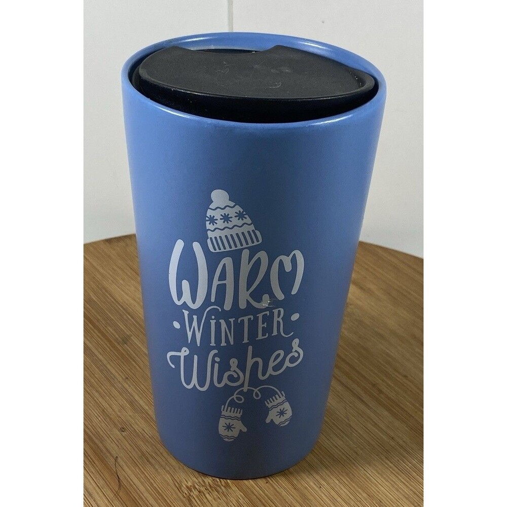 DesignPac Ceramic "Warm Winter Wishes" Travel Coffee Mug